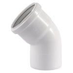 Rolux Rookgasafvoer 80mm Bocht 45 Graden