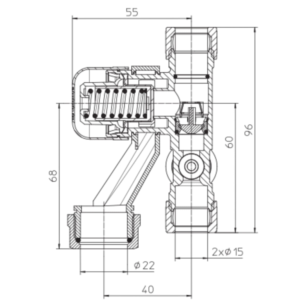 Technische afbeelding inlaatcombinatie