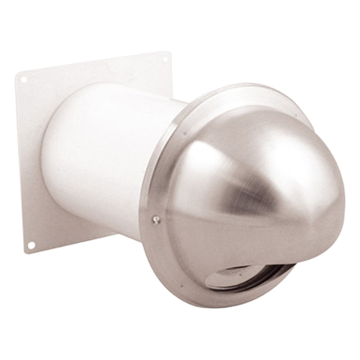 RVS BUITENROOSTER MET MUURDOORVOER 100MM - Afbeelding 1