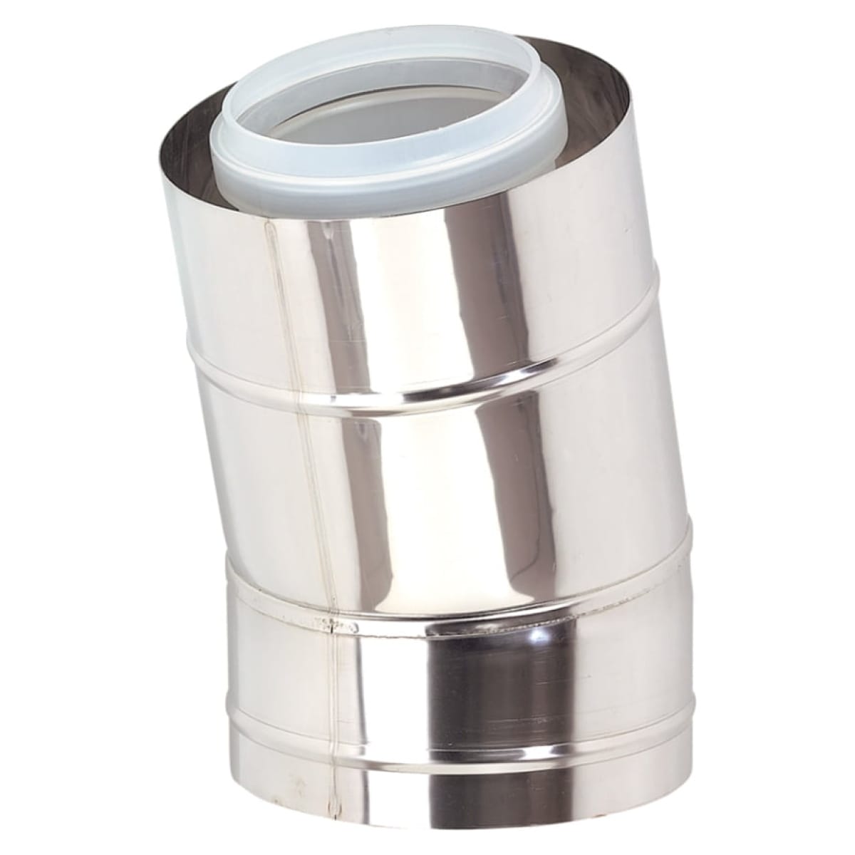 Rolux Buitenwandsysteem Bocht 15° Conc PP/RVS 80/125 - Afbeelding 1
