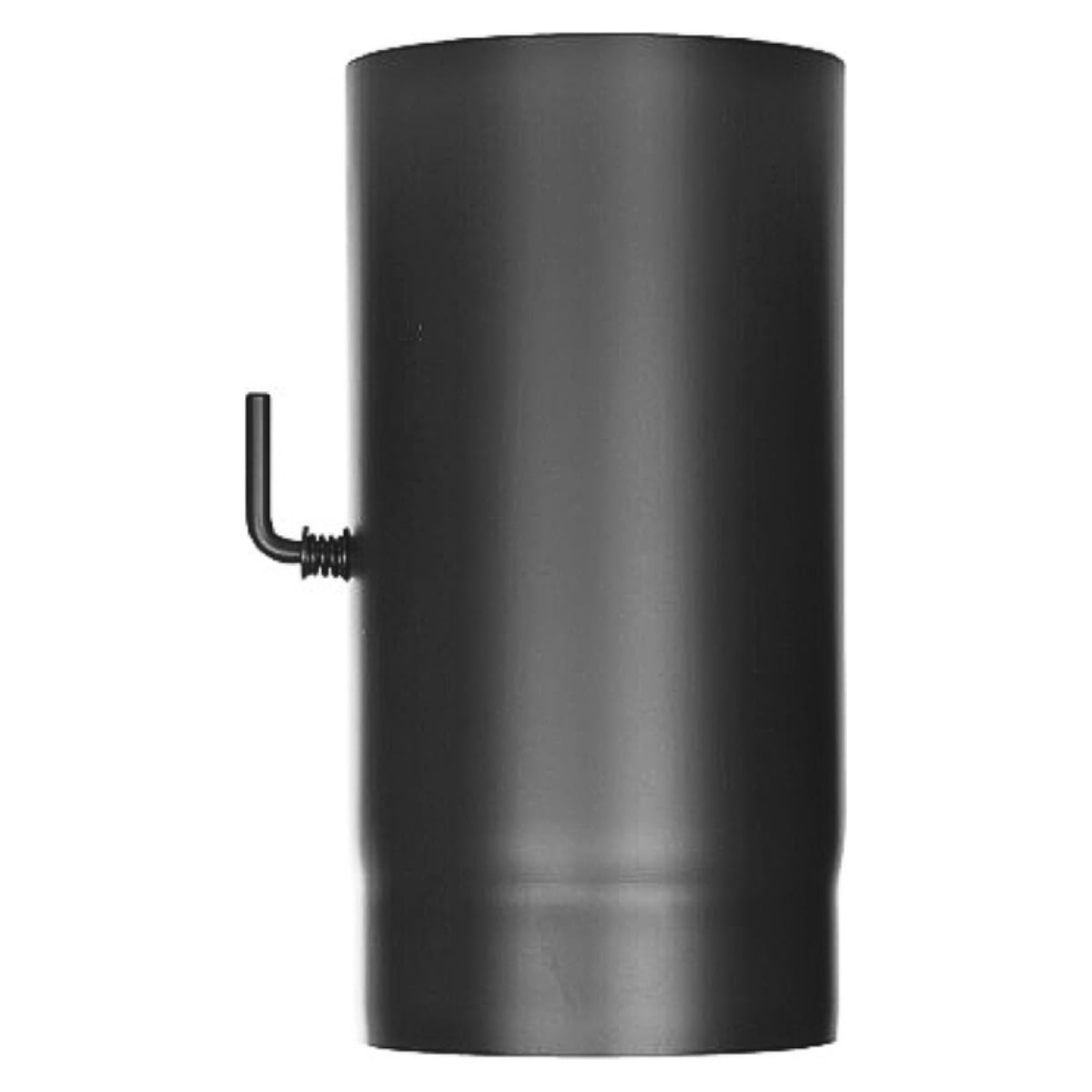 kachelpijp zwart element 300 mm met regelklep