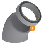 Geisoleerde ventilatie inclusief koppelstuk