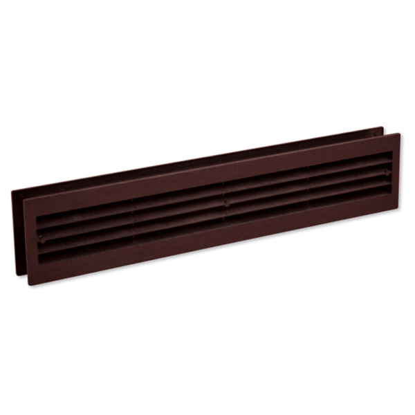Kunststof deurventilatierooster 455x90mm bruin