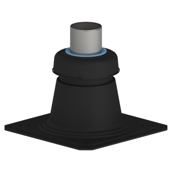 Schoorsteenkap PP + Pijp RVS 80
