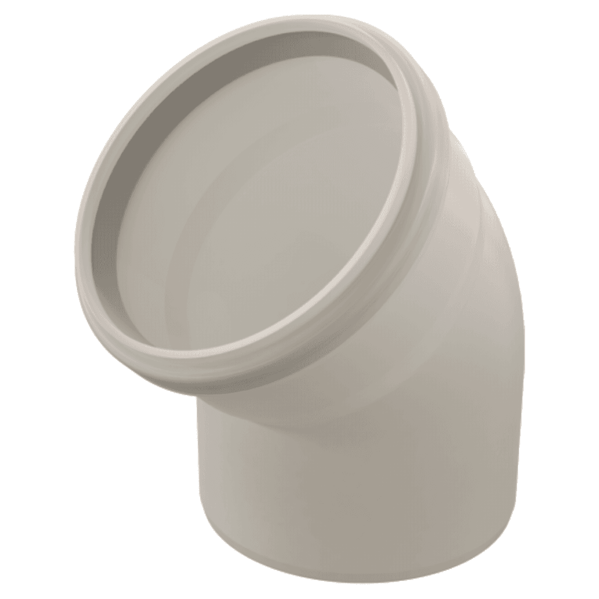 Bocht 45° PP 160 transparant - Afbeelding 1