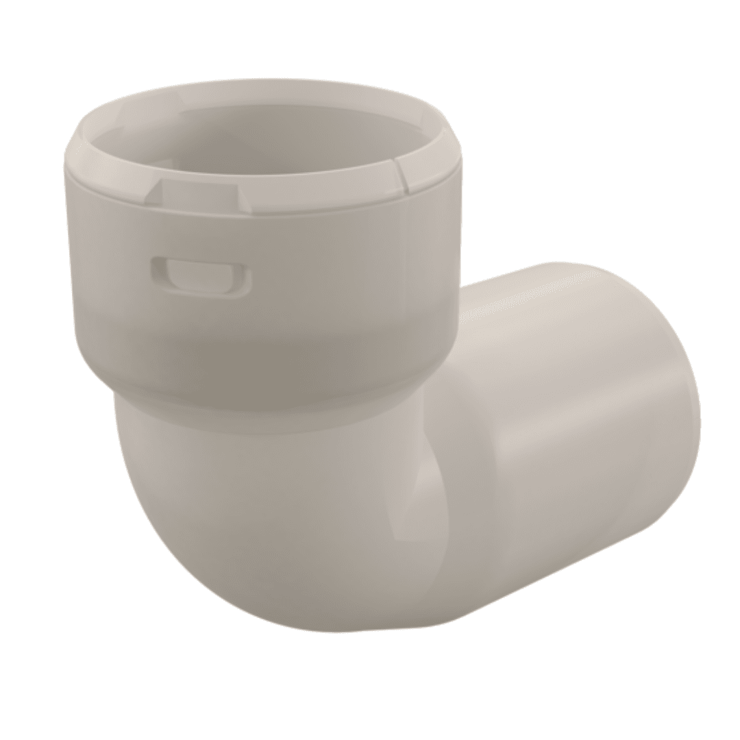 Rolux Flex Bocht 87° PP 60 transparant Artikelnummer_ 0716013 Rolux Flex Bocht 87° PP 60 transparant - Afbeelding 1