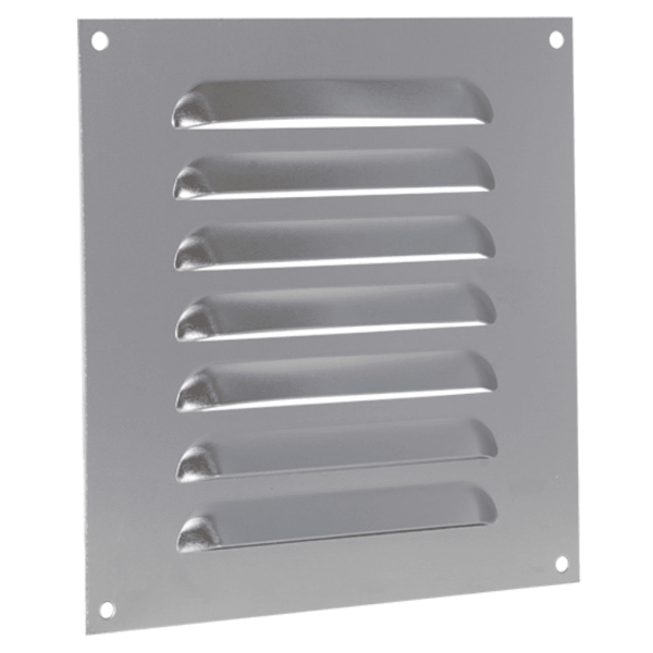 ALU schoepenrooster vlak model 150x150mm