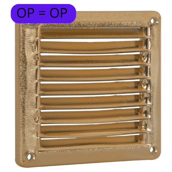Wood-Line schoepenrooster 100x100mm