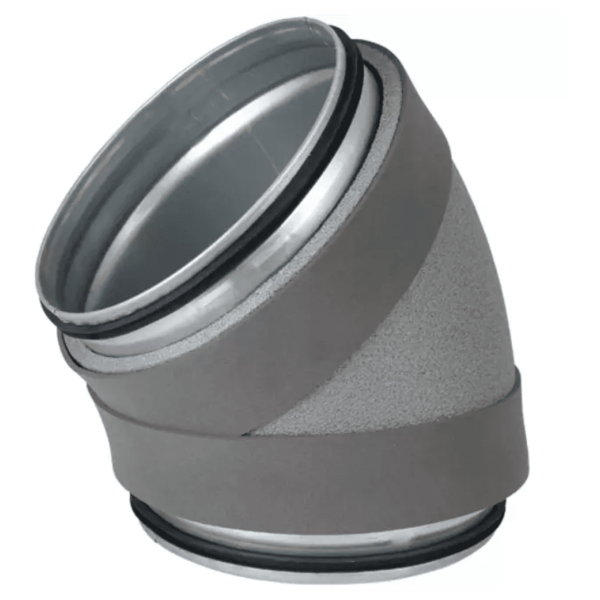 Thermoduct geïsoleerde bocht 45 graden diameter 180 mm