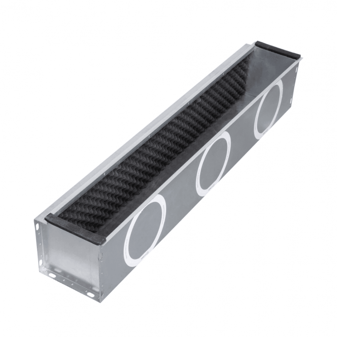 668.048.00 Akoestische diffusor aansluitdoos, 3 sleuven 625mm Ø160mm Lancio akoestische diffusor aansluitdoos, 3 sleuven 625mm Ø160mm - Afbeelding 1