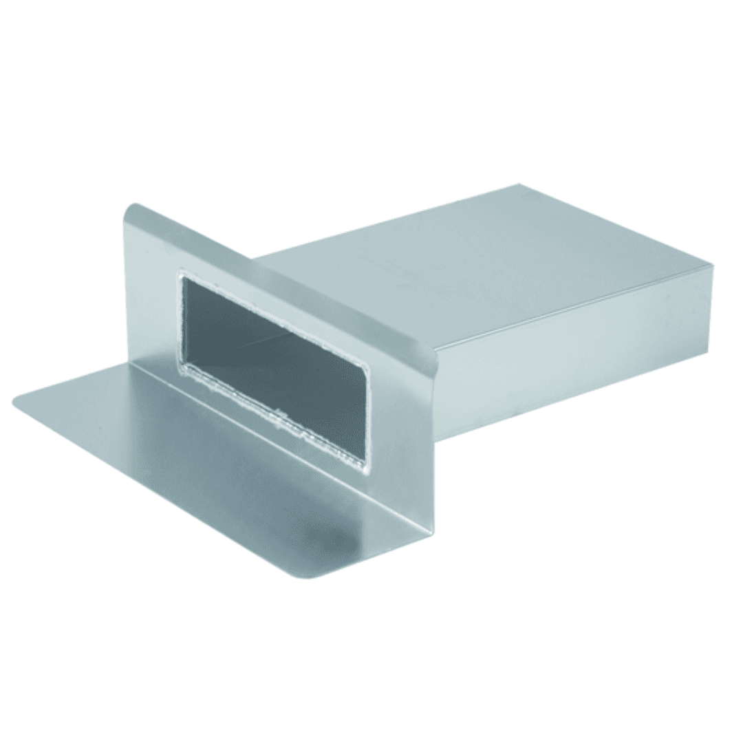 Noodoverstort ALU 100 x 400 90 graden L =450 Artikelnummer_ 45914490 noodoverstort alu 90 gr 100x400 L =450 mm - Afbeelding 1