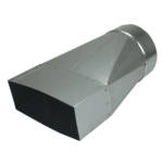 Verloopstuk 220x80 mm naar diameter 150 mm tbv instortkanaal