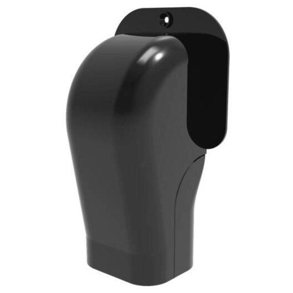 Optima leidinggoot muur afdekkap TM72-EXC zwart