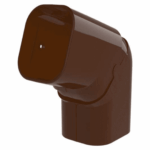 Optima leidinggoot platte bocht 90-135gr. CPS7 2-EXC bruin