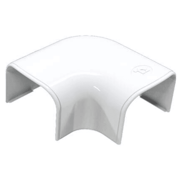 Optima leidinggoot platte bocht 90gr. CP35 wit