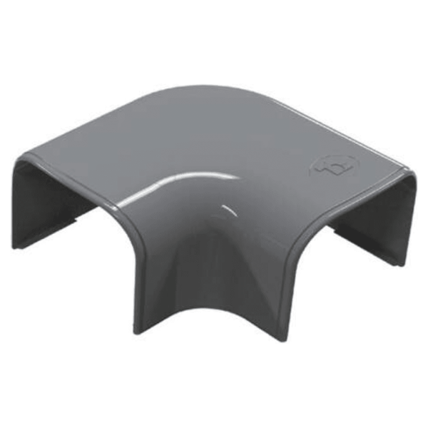 Optima leidinggoot platte bocht 90gr. CP75 antraciet