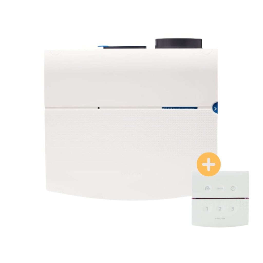 Woonhuisventilator MVS-15RHB + vochtsensor + bediening Orcon