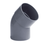 PVC Bocht 32mm lijmmof/ spie 45° grijs