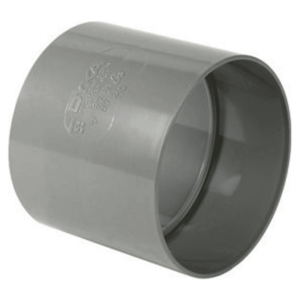 PVC Steekmof 50mm 2x lijmmof grijs