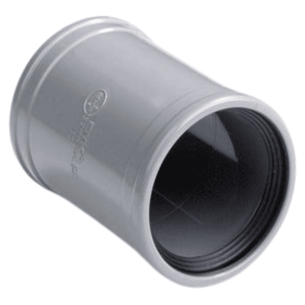 PVC Steekmof 75mm 2x mof grijs