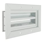 ALU gevelrooster vaste lamellen 170x70mm wit