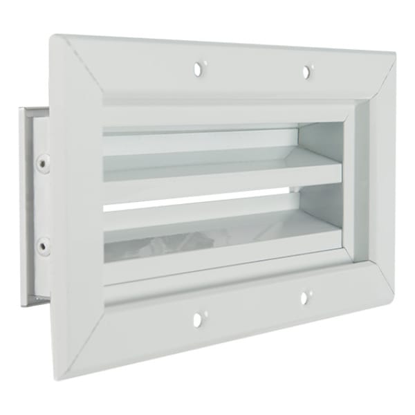 ALU gevelrooster vaste lamellen 170x70mm wit