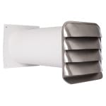 Eco+ lamellenrooster met muurdoorvoer Ø150mm warmte-isolatie